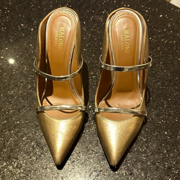 Malone Souliers size 37 gold and silver heels - Picture 1 of 5